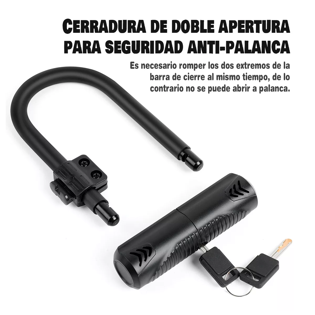 Foto 2 | Candado Rigido Tipo U Para Bicicleta Motocicleta + 2 llaves Eo Safe Imports Esi-11825 Negro