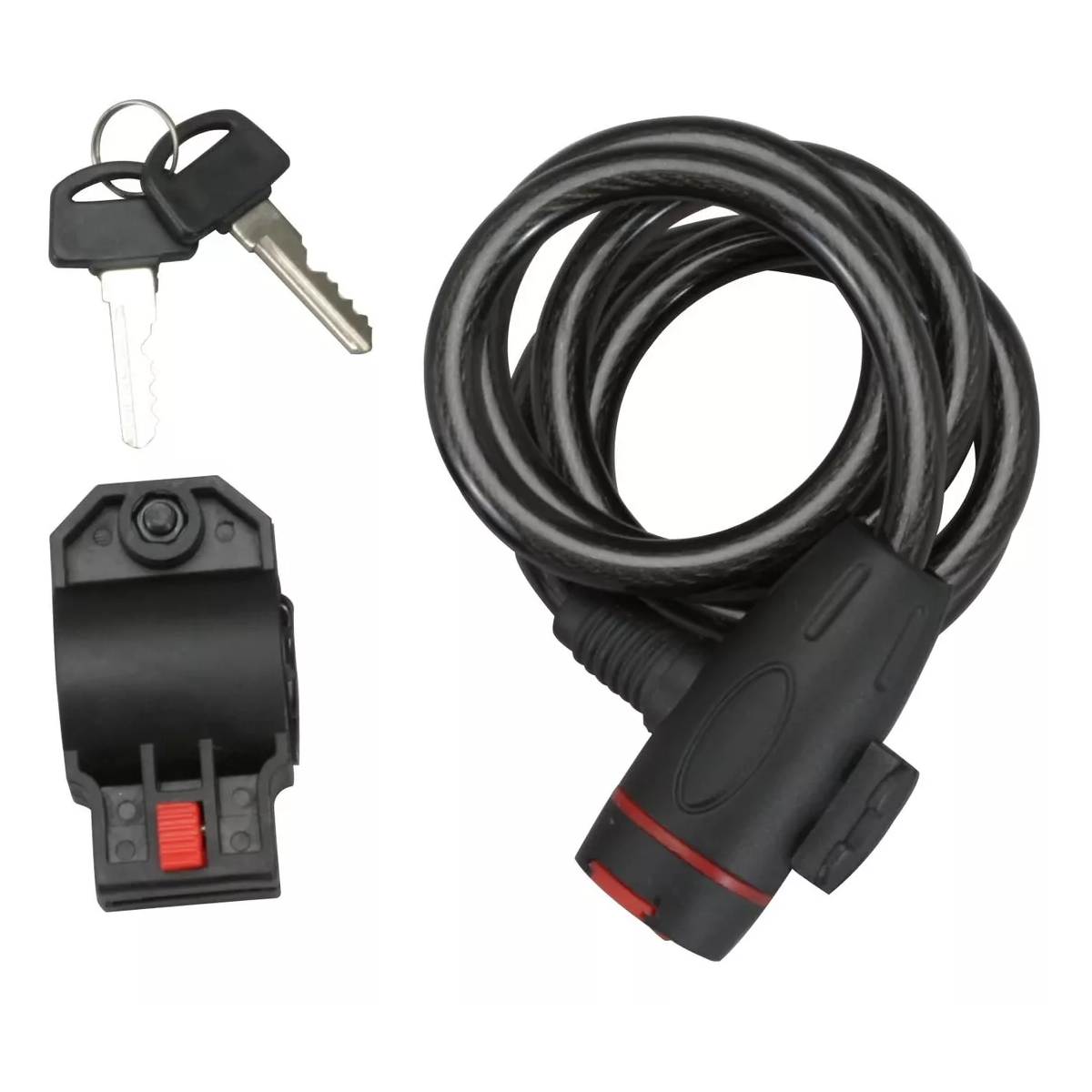 Candado De Cable Para Llave De Bicicleta Y Motocicleta 110cm Eo Safe Imports Esi-13759 Negro