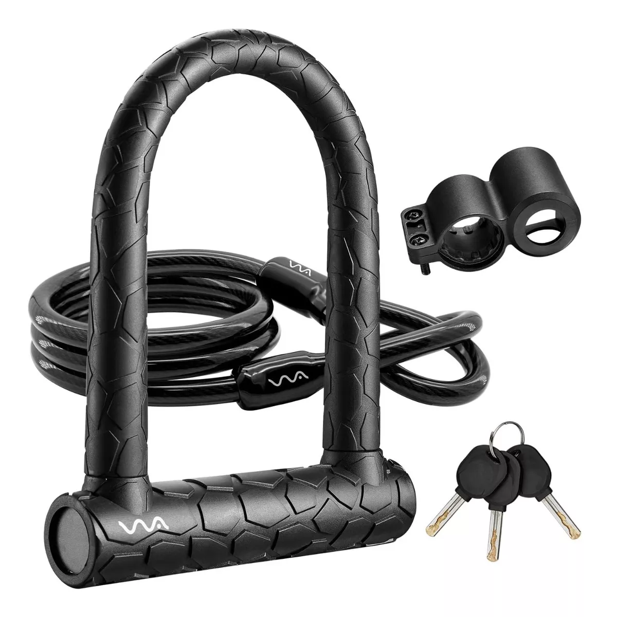 Candado en U para Bicicleta Y Moto con Soporte De Montaje Eo Safe Imports Esi-14768 Negro