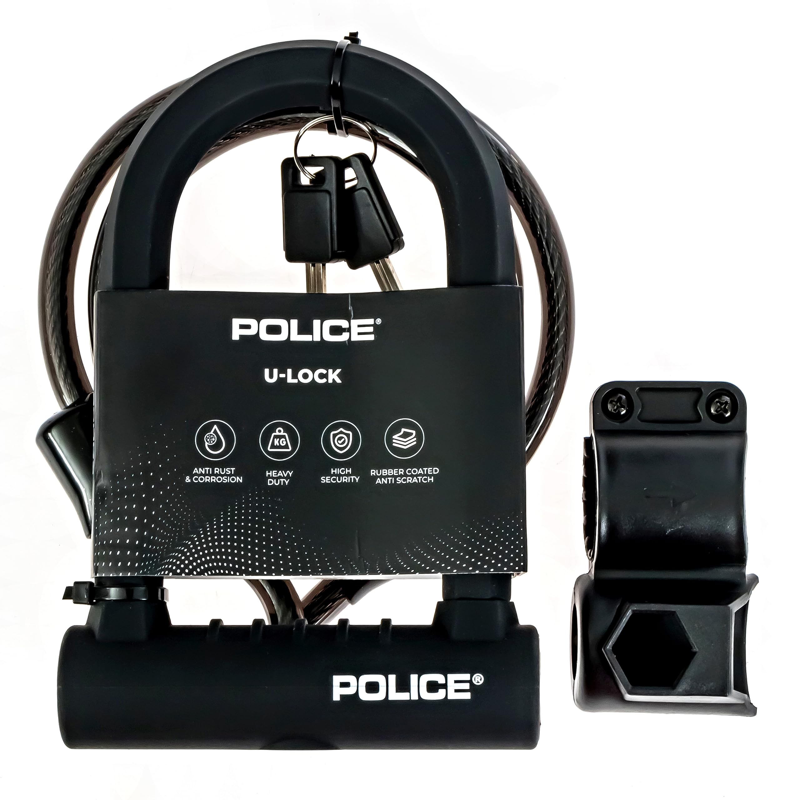 Foto 8 pulgar | Candado Para Bicicletas Police U-lock Con Llave Para Bicicletas Y Patinetes - Venta Internacional.