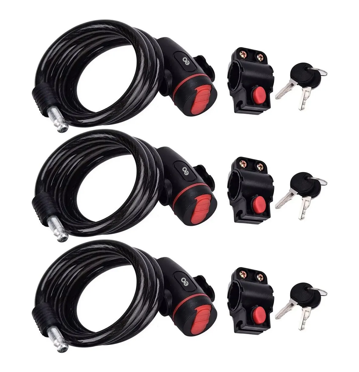 Foto 1 | Candado para Bicicleta Eo Safe Imports 3 Piezas