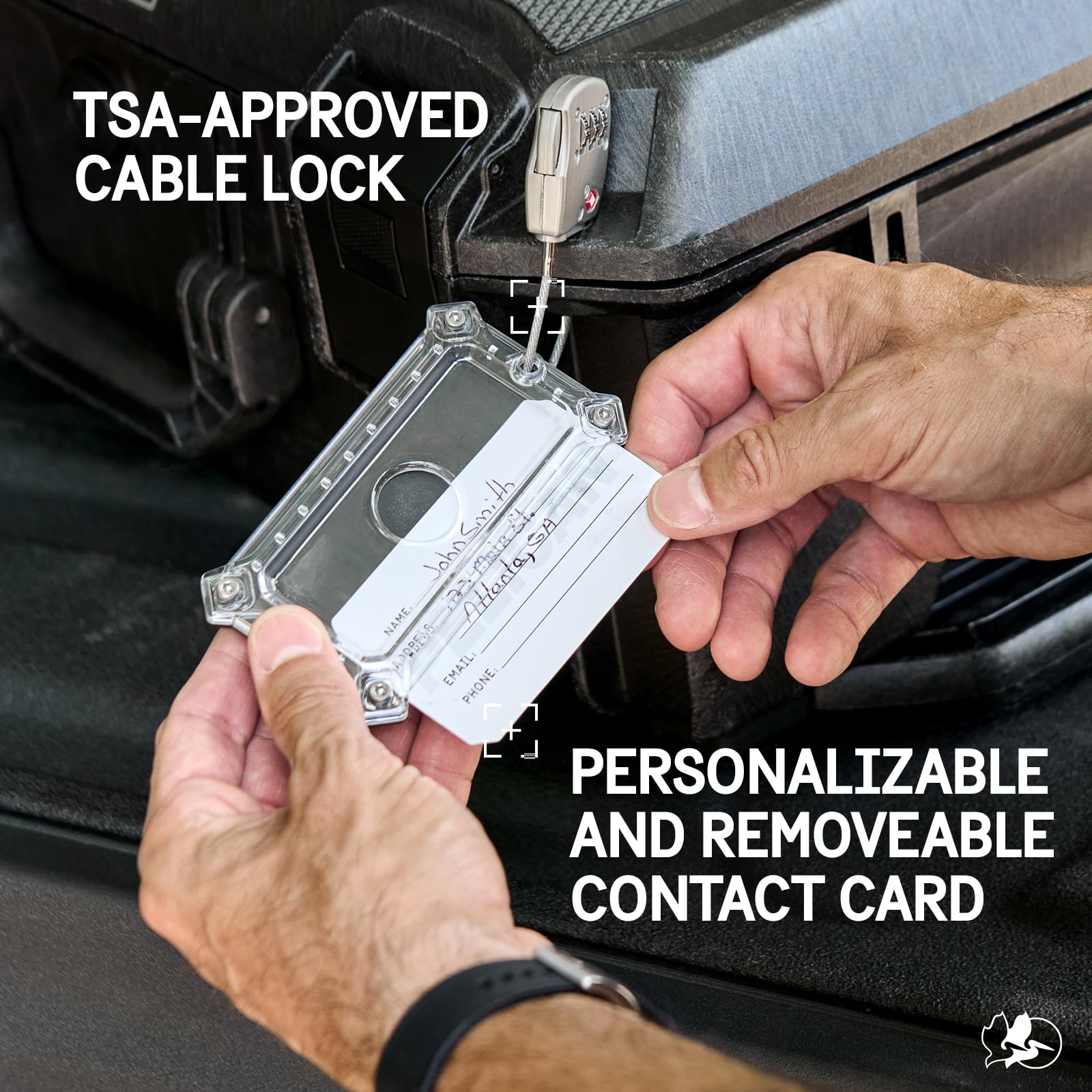 Foto 4 pulgar | Candado De Equipaje Pelican Airtag Tracker Con Cable Tsa De Titanio - Venta Internacional.