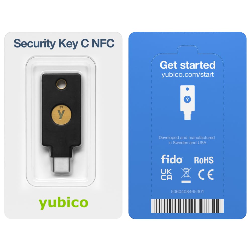 Foto 8 pulgar | Llave De Seguridad Yubico C Nfc De Doble Factor De Autenticación Negra - Venta Internacional.