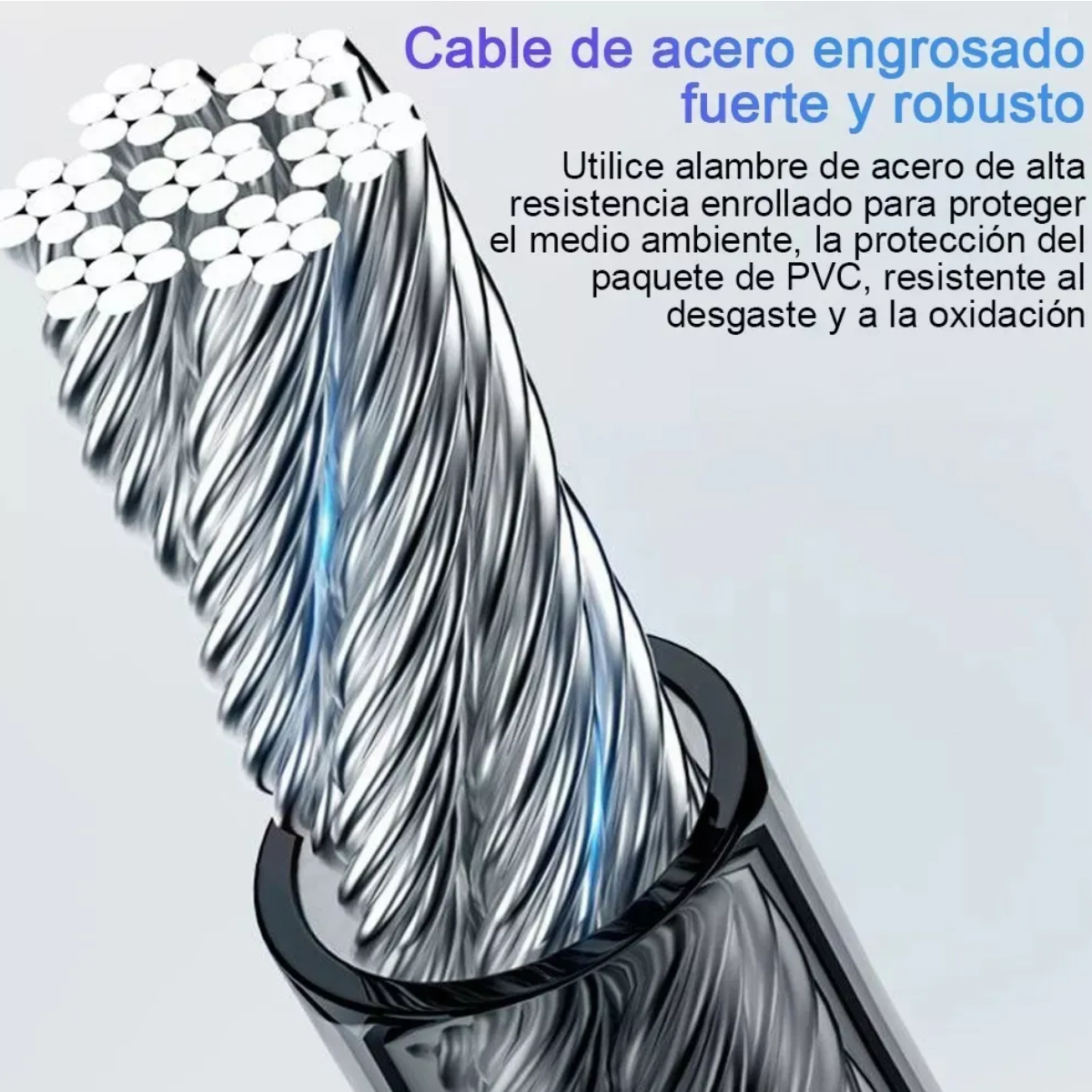 Foto 4 pulgar | Candado Cadena Reforzado Alta Seguridad 120 Cm Lab.g Negro