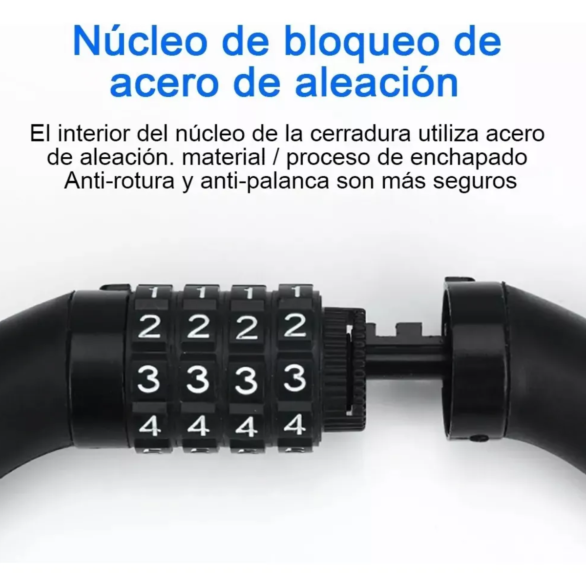 Foto 6 pulgar | Candado Cadena Reforzado Alta Seguridad 120 Cm Lab.g Negro