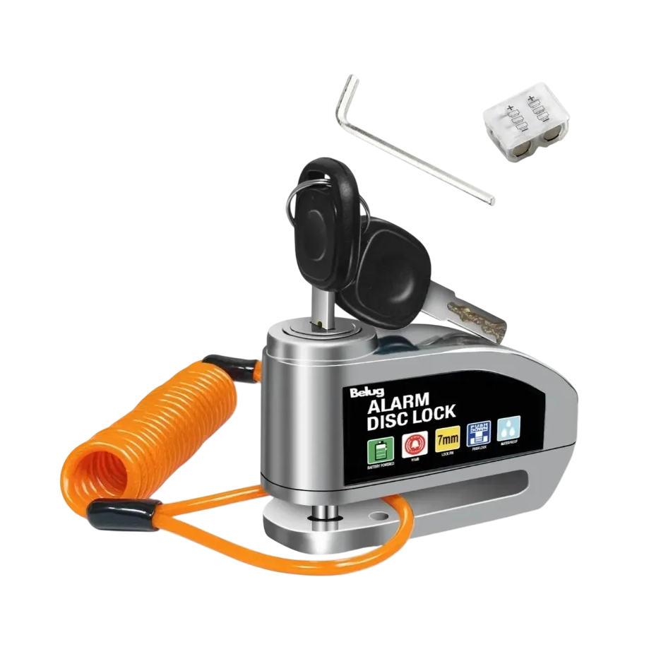 Foto 1 | Candado De Disco Home Para Moto Con Alarma 120db Gris Naranja