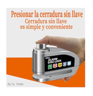 Foto 2 | Candado De Disco Home Para Moto Con Alarma 120db Gris Naranja