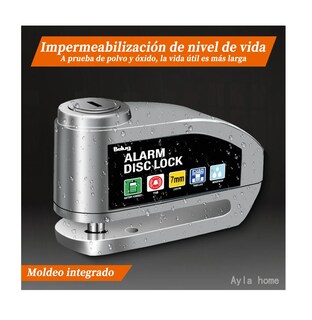 Foto 3 | Candado De Disco Home Para Moto Con Alarma 120db Gris Naranja