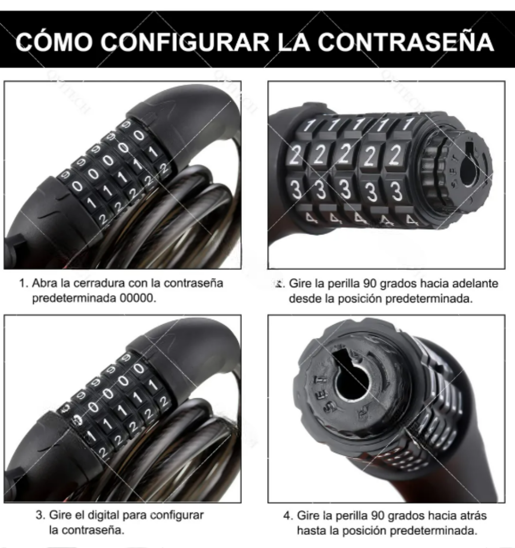 Foto 4 pulgar | Xtellar Seguridad Premium - Pack De 2 Candados Con Llave Para Bicicletas Y Motos