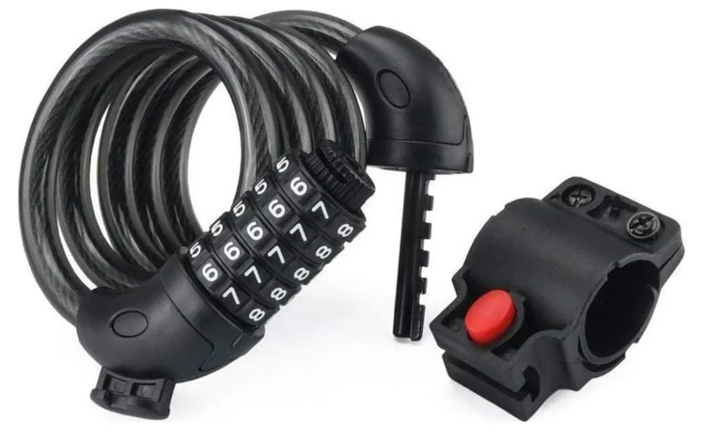 Foto 2 pulgar | Xtellar Candado De Seguridad Con Cable De Acero Para Bicicleta Y Moto