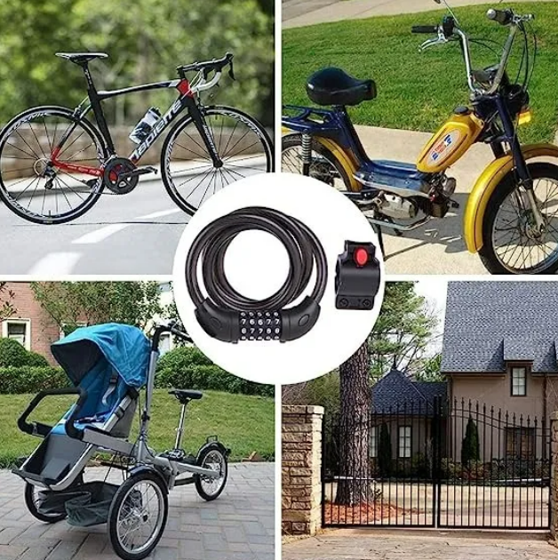 Foto 4 pulgar | Xtellar Candado De Seguridad Con Cable De Acero Para Bicicleta Y Moto