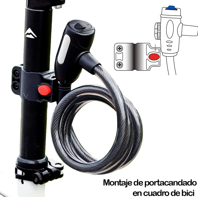 Foto 4 pulgar | Xtellar Premium Candado Cadena De Seguridad Antirrobo Para Bicicleta Reforzado