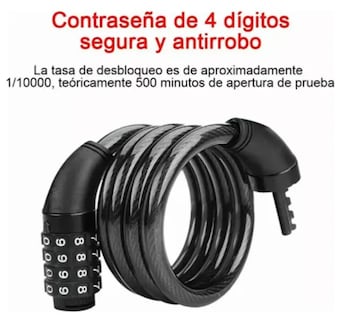 Foto 2 | Candado Premium Xtellar Para Bicicletas De Alta Seguridad Resistente Y Retráctil