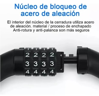 Foto 3 | Candado Premium Xtellar Para Bicicletas De Alta Seguridad Resistente Y Retráctil