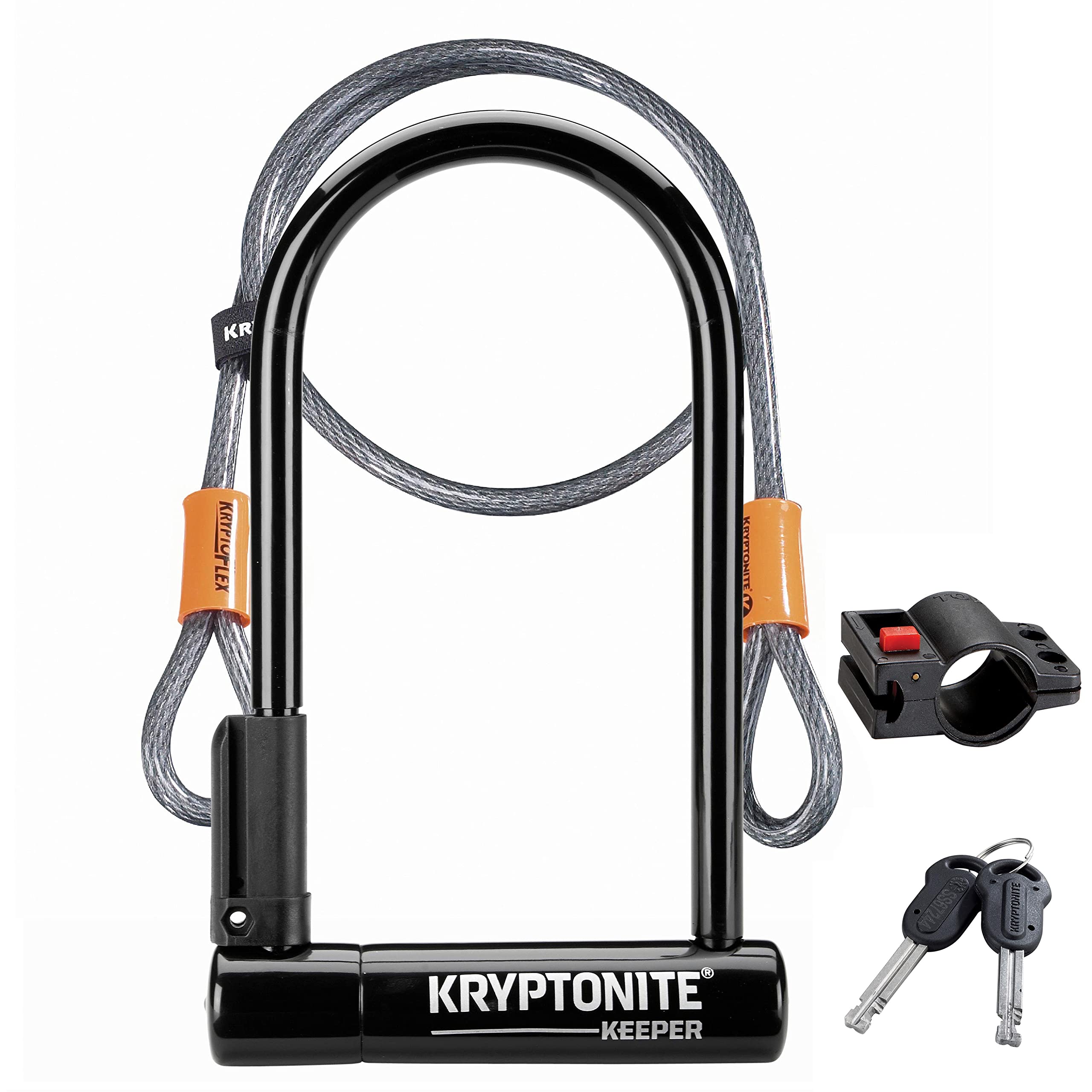 Foto 2 pulgar | Bicicleta U-lock Kryptonite Keeper Estándar Con Cable De Acero Negro - Venta Internacional.