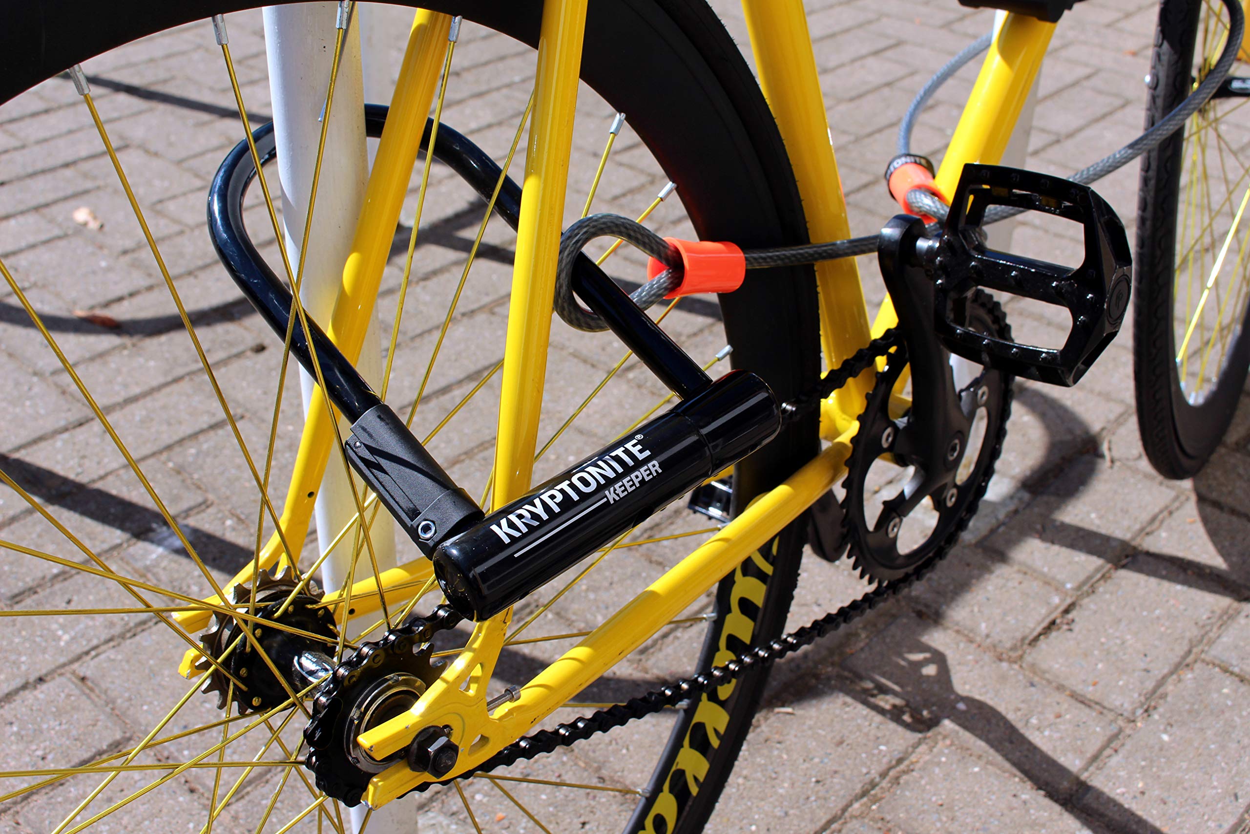 Foto 5 pulgar | Bicicleta U-lock Kryptonite Keeper Estándar Con Cable De Acero Negro - Venta Internacional.