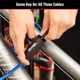 Foto 5 | Cables Master Lock 8127tri Para Candado Para Bicicleta Paquete De 3 Unidades Con Llave - Venta Internacional.