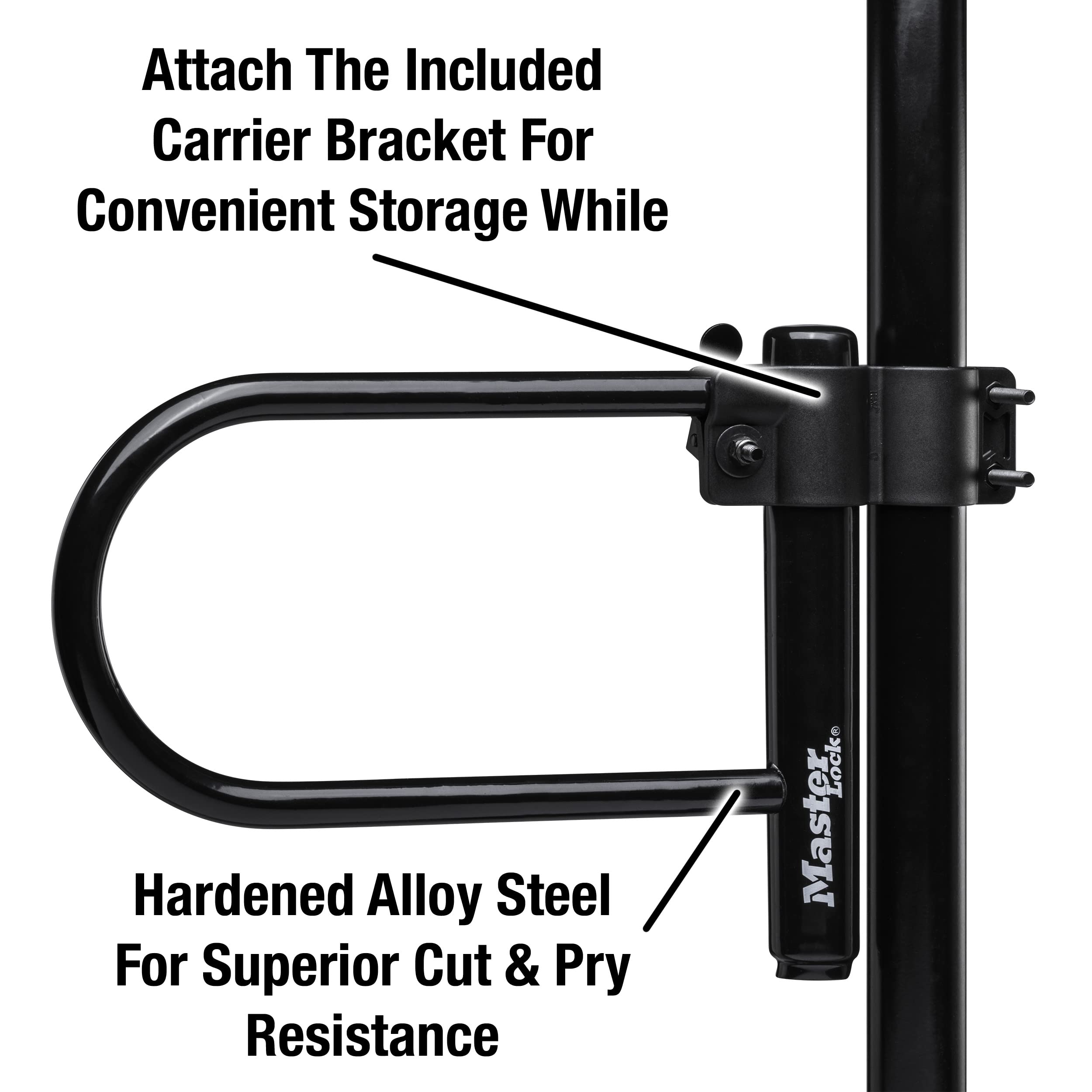 Foto 6 pulgar | Candado Bike Lock Master Lock 7.25 U Con Cable En Forma De Bucle - Venta Internacional.