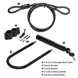 Foto 6 | Candado Bike Lock Master Lock 7.25 U Con Cable En Forma De Bucle - Venta Internacional.