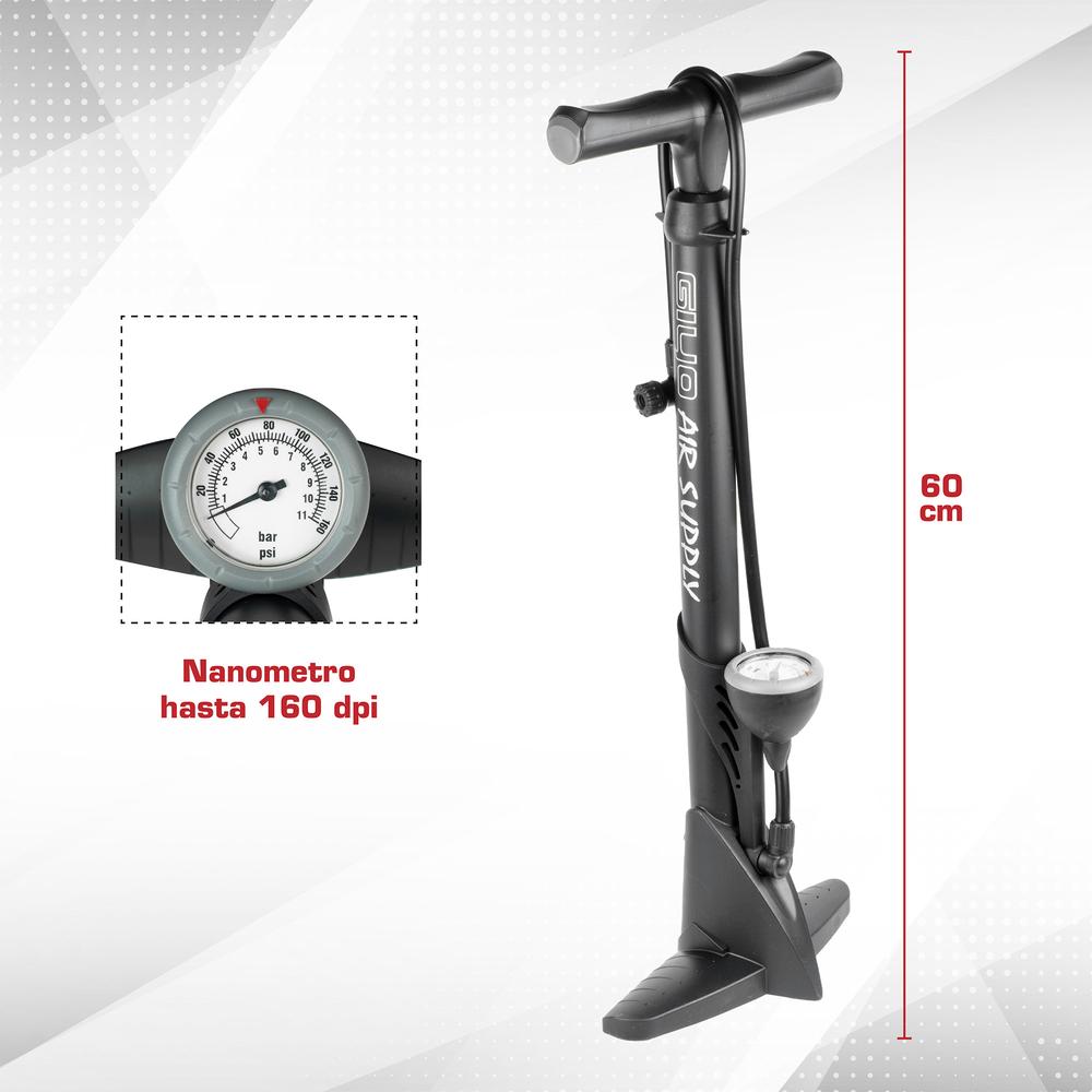 Foto 2 | Bomba de Aire para Bicicleta con Manómetro Giyo Gf43p
