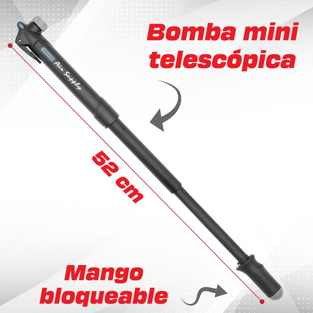 Foto 3 pulgar | Bomba Mini Telescópica para Bicicleta Giyo Genérica