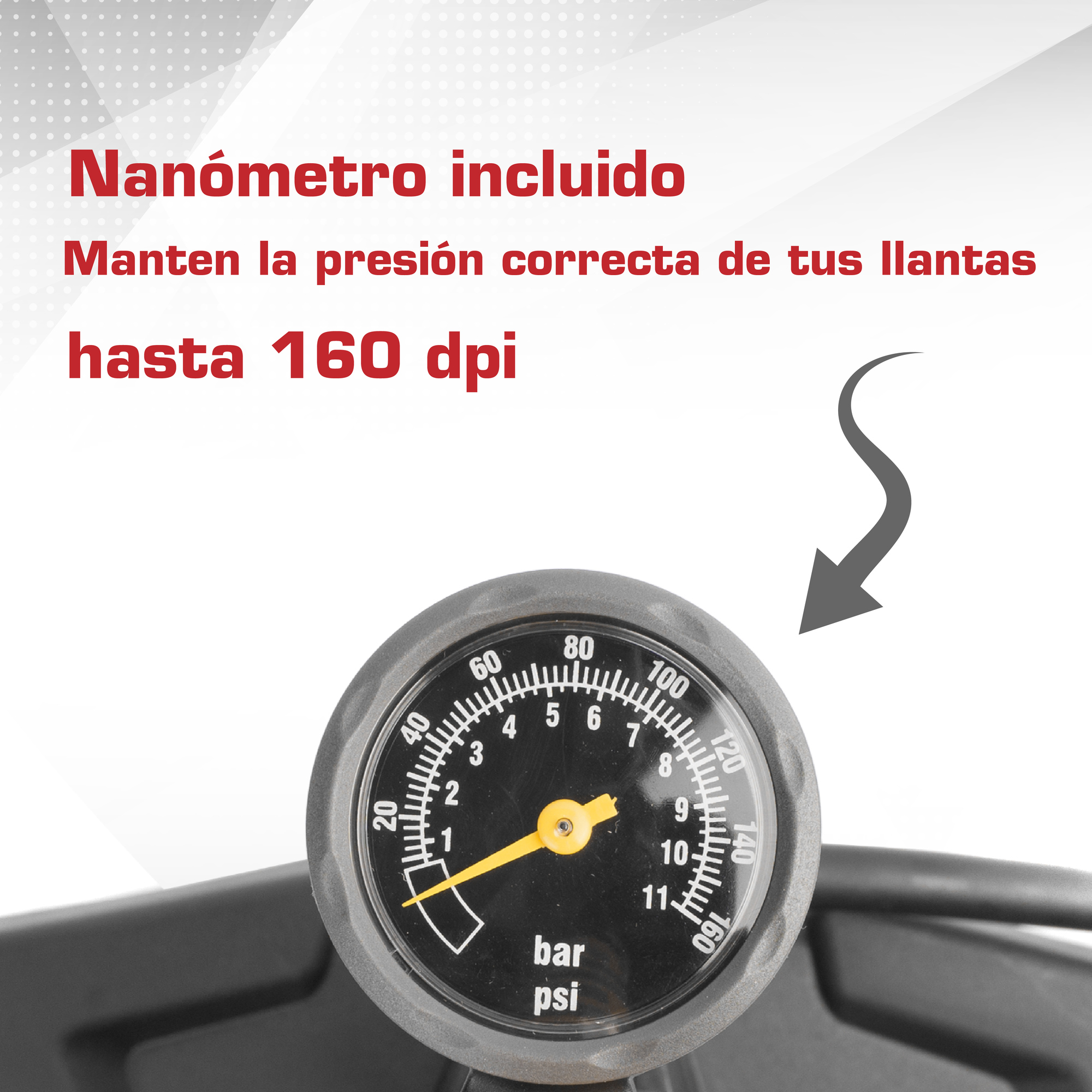 Foto 4 | Inflador Manual Genérico Giyo Multicolor 160psi