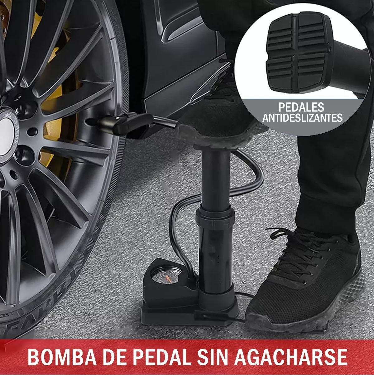 Foto 4 pulgar | Bomba de Pie Eo Safe Imports Esi7377 para Bicicleta