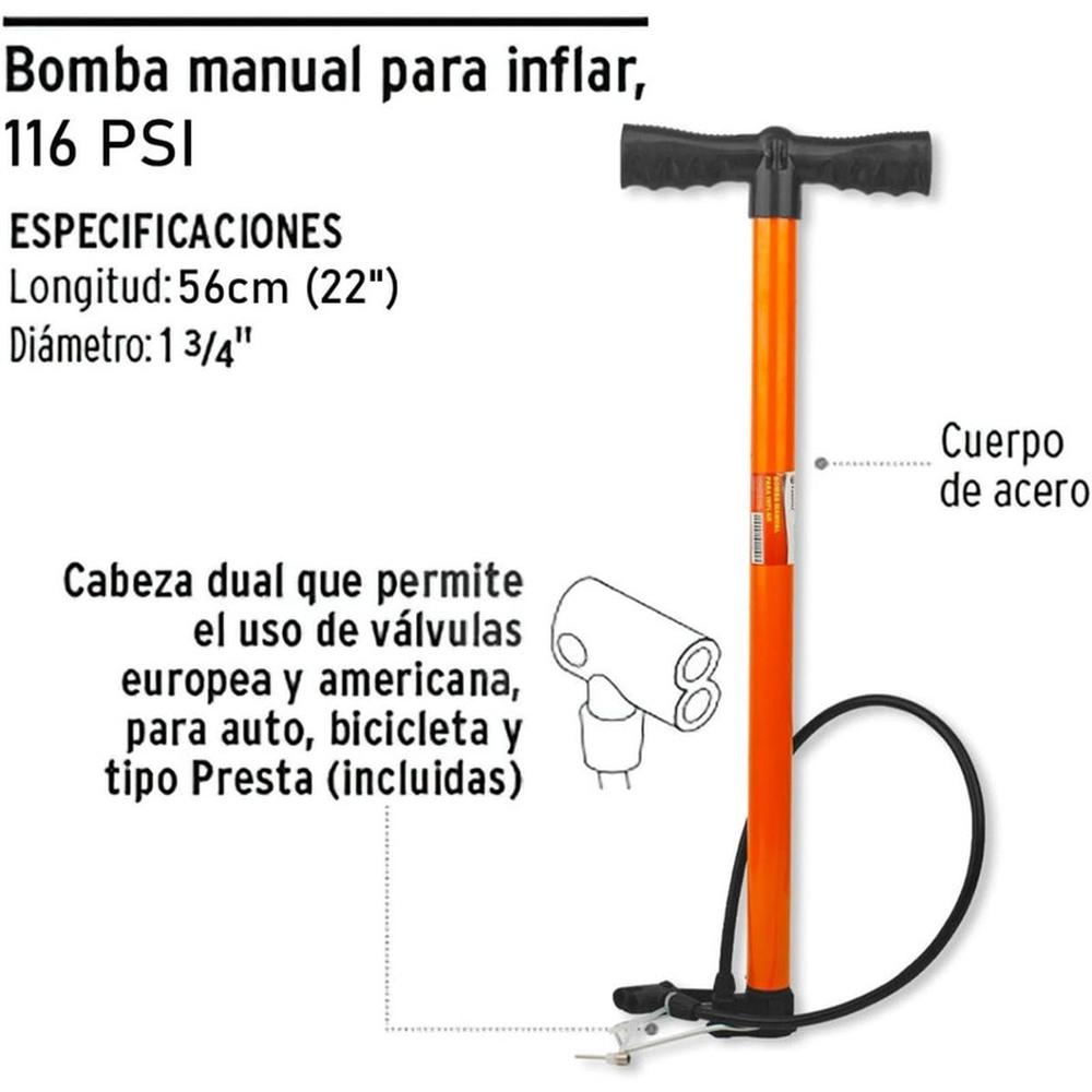 Foto 3 pulgar | Bombas Piso Fumetax Para Bicicleta 29.2mm 57cm Sw81480103