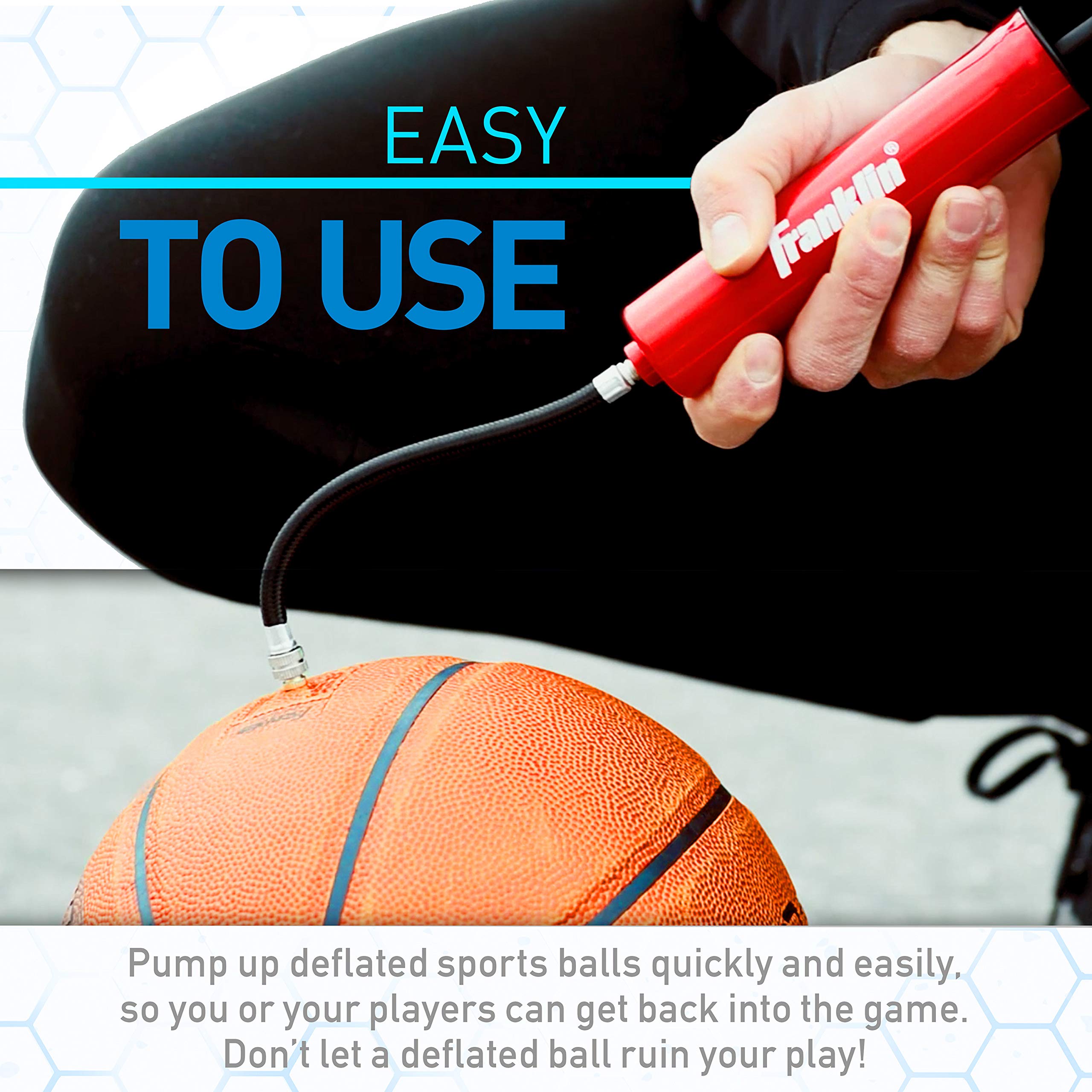 Foto 7 pulgar | Kit De Bomba De Bolas Franklin Sports Perfecto Para Balones De Baloncesto - Venta Internacional.