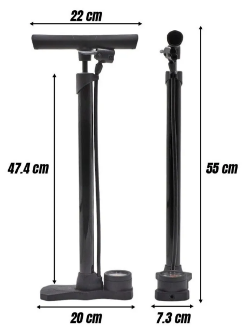 Foto 3 pulgar | Xtellar Bomba De Aire Premium Para Bicicleta Con Manómetro En Negro