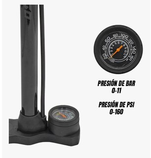 Foto 3 | Bomba Aire Xtellar De Pie Para Bicicleta Con Manometro Color Negro