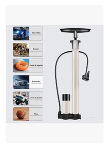 Foto 3 | Bomba Inflable De Alta Presión Xtellar De Acero Para Bicicletas Color Blanco