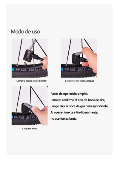 Foto 5 pulgar | Bomba Inflable De Alta Presión Xtellar De Acero Para Bicicletas Color Blanco