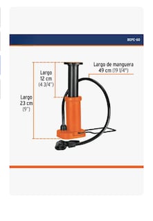 Foto 3 | Bomba De Pedal 60 Psi Xtellar Color Naranja