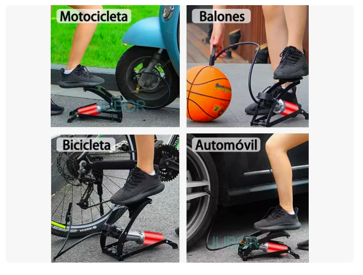 Foto 3 pulgar | Bomba De Aire Pedal Xtellar  Para Inflar Llantas Bicicleta Moto