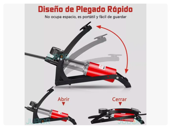 Foto 4 | Bomba De Aire Pedal Xtellar  Para Inflar Llantas Bicicleta Moto