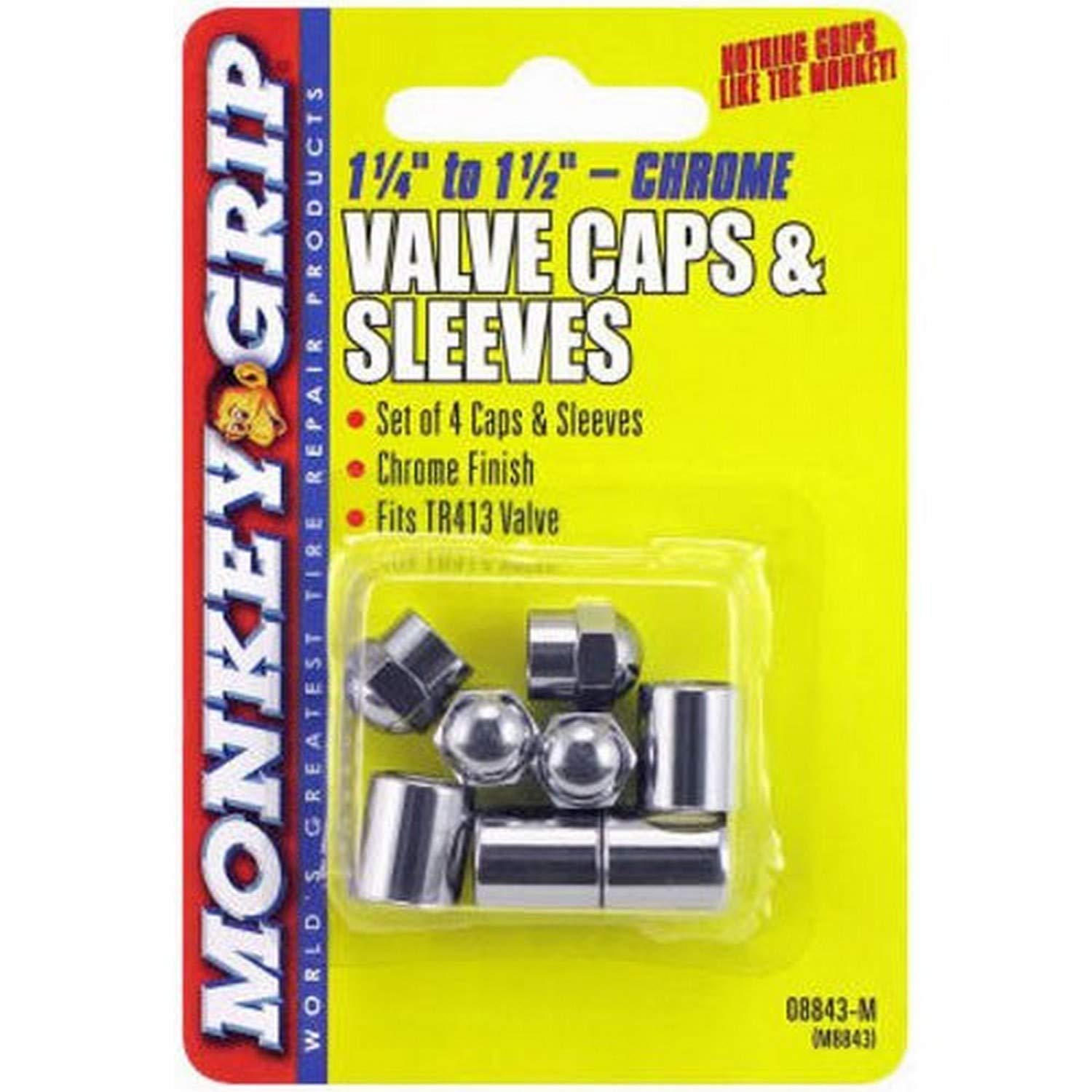 Foto 2 pulgar | Tapones Y Manguitos De Válvulas Bell Monkey Grip Chrome - Venta Internacional.