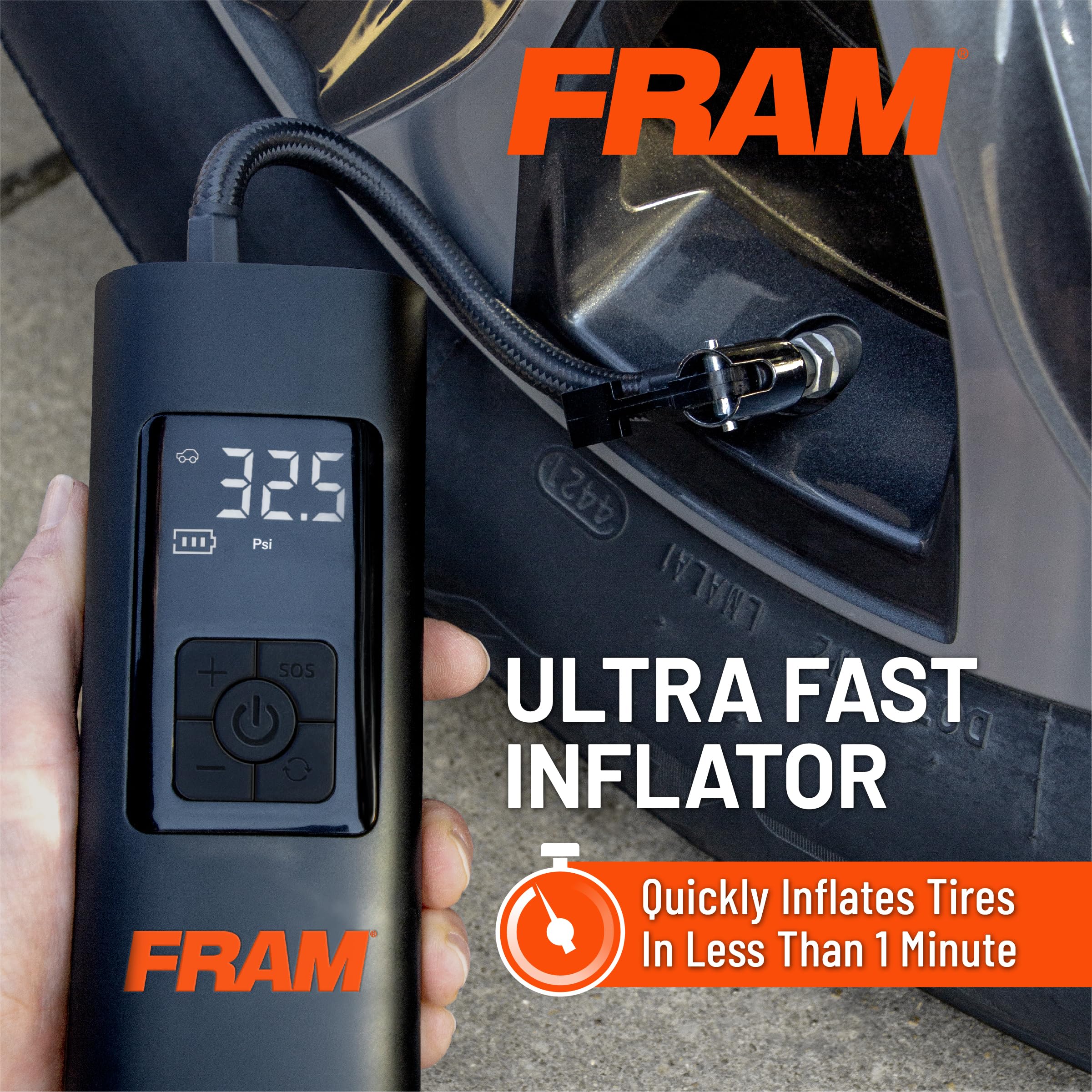 Foto 5 pulgar | Inflador Portátil De Neumáticos De Emergencia Fram Fek40002 150psi - Venta Internacional.