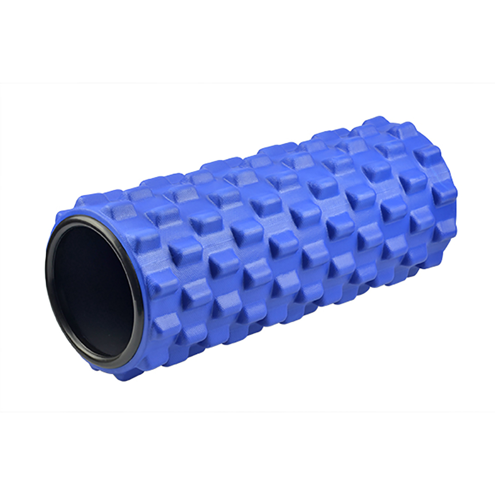 Rodillo de Espuma Eva Foar Roller Gim Azul para Masaje Yoga Contracturas Elasticidad 33 X 14 CM