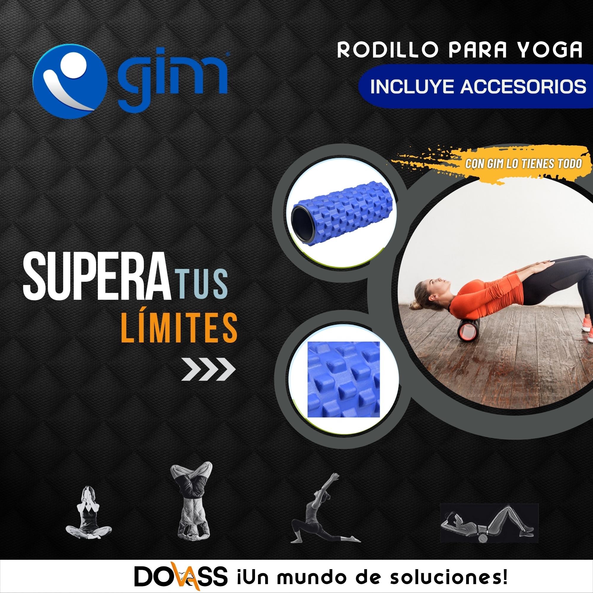 Foto 3 pulgar | Rodillo de Espuma Eva Foar Roller Gim Azul para Masaje Yoga Contracturas Elasticidad 33 X 14 CM