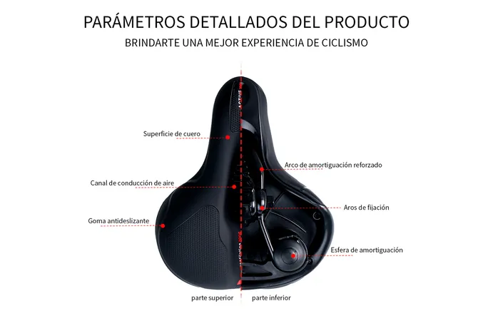 Foto 4 pulgar | Sillín De Bicicleta Xtellar: Cómodo, Impermeable Y Ergonómico Para Paseos Excepcionales.