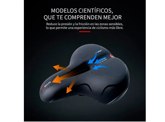 Foto 5 pulgar | Sillín De Bicicleta Xtellar: Cómodo, Impermeable Y Ergonómico Para Paseos Excepcionales.