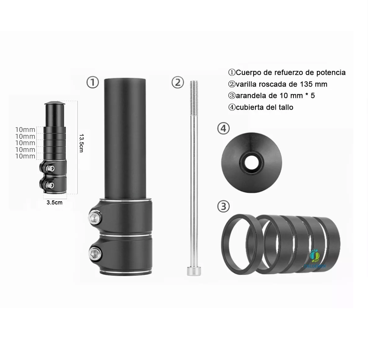 Foto 3 pulgar | Extensión de Potencia para Bicicleta BELUG color Negro