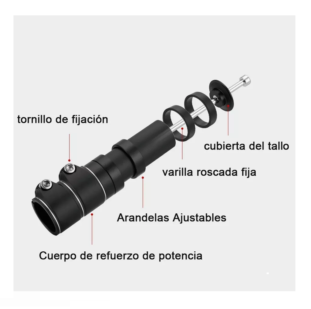 Foto 4 pulgar | Extensión de Potencia para Bicicleta BELUG color Negro