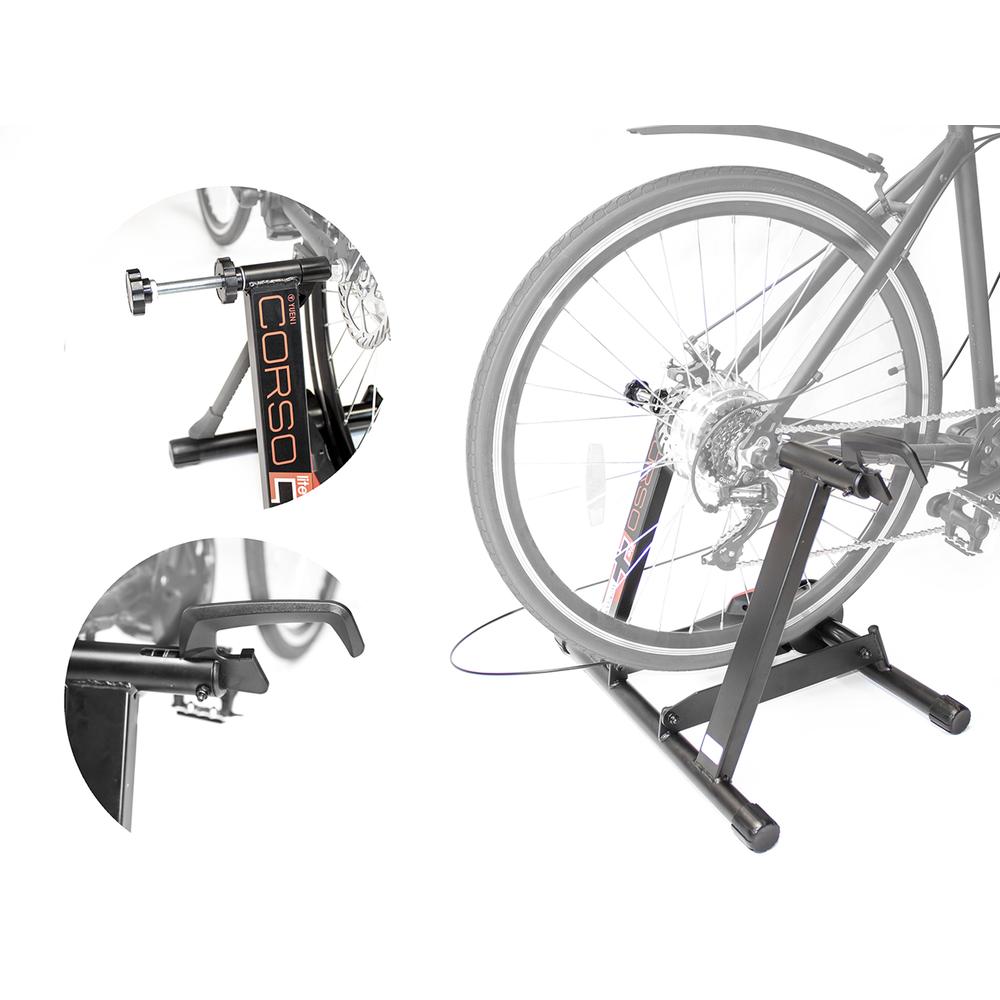 Foto 4 pulgar | Rodillo Entrenador para Bicicleta Magnético color Negro