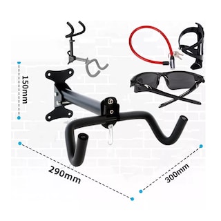 Foto 2 | Set Soporte Gancho Bicicleta Pared+candado+gafas+botella Eo Safe Imports Esi-18105 Negro