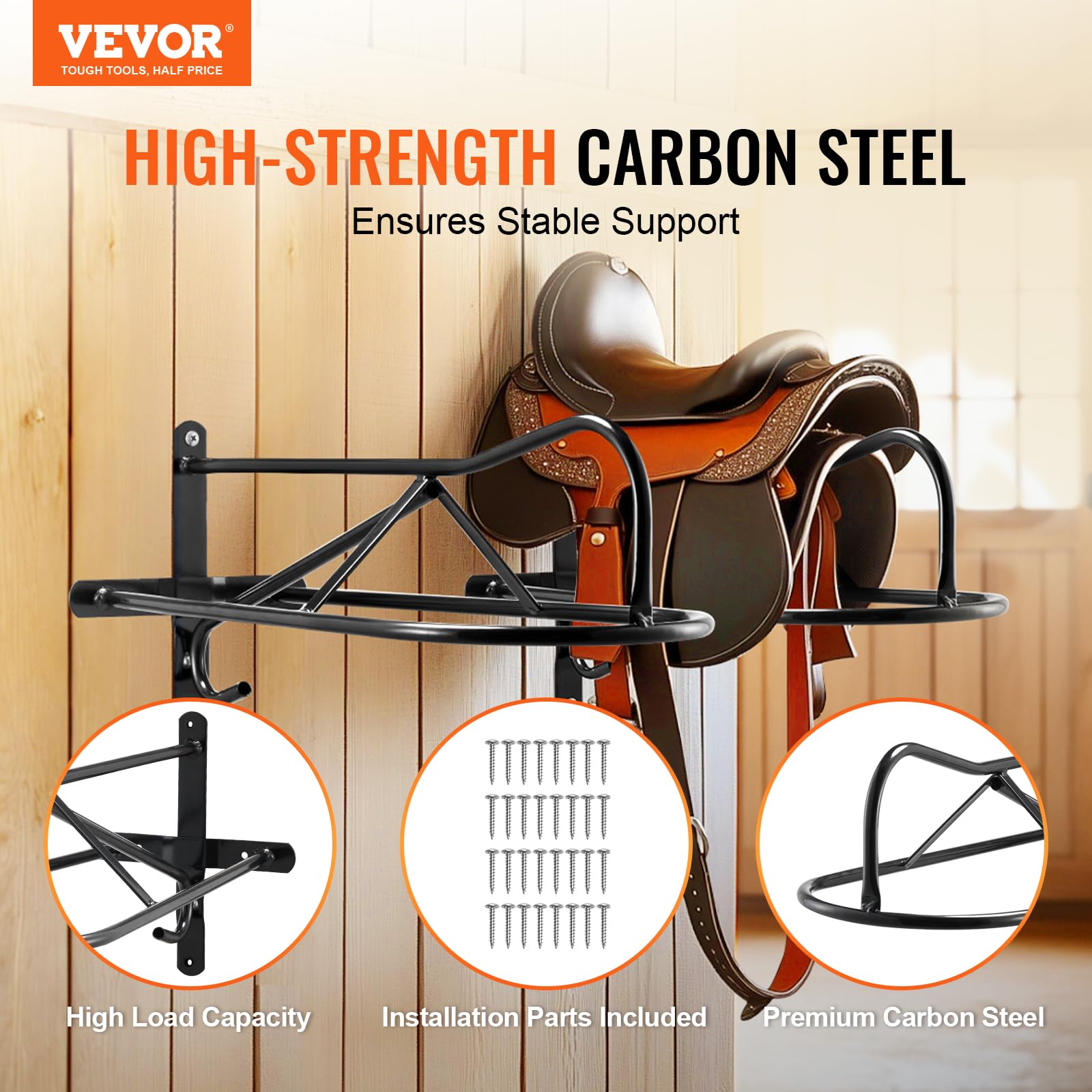 Foto 2 | Soporte De Pared Para Sillín Vevor, Paquete De 8 Unidades, Para Caballos, Inglés Y Western - Venta Internacional.