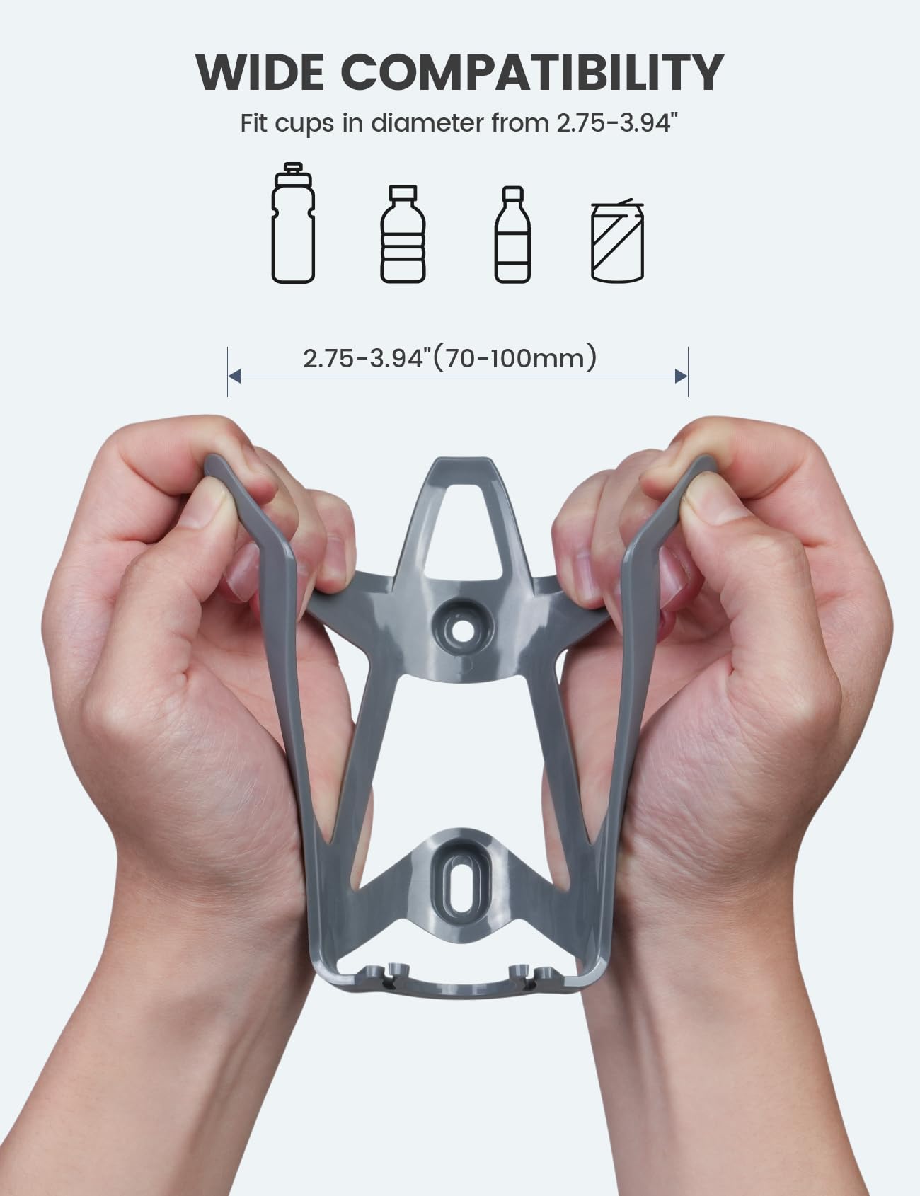 Foto 3 | Soporte Para Botella De Agua Para Bicicleta Lamicall Ultralight 35 Ml, Gris - Venta Internacional.