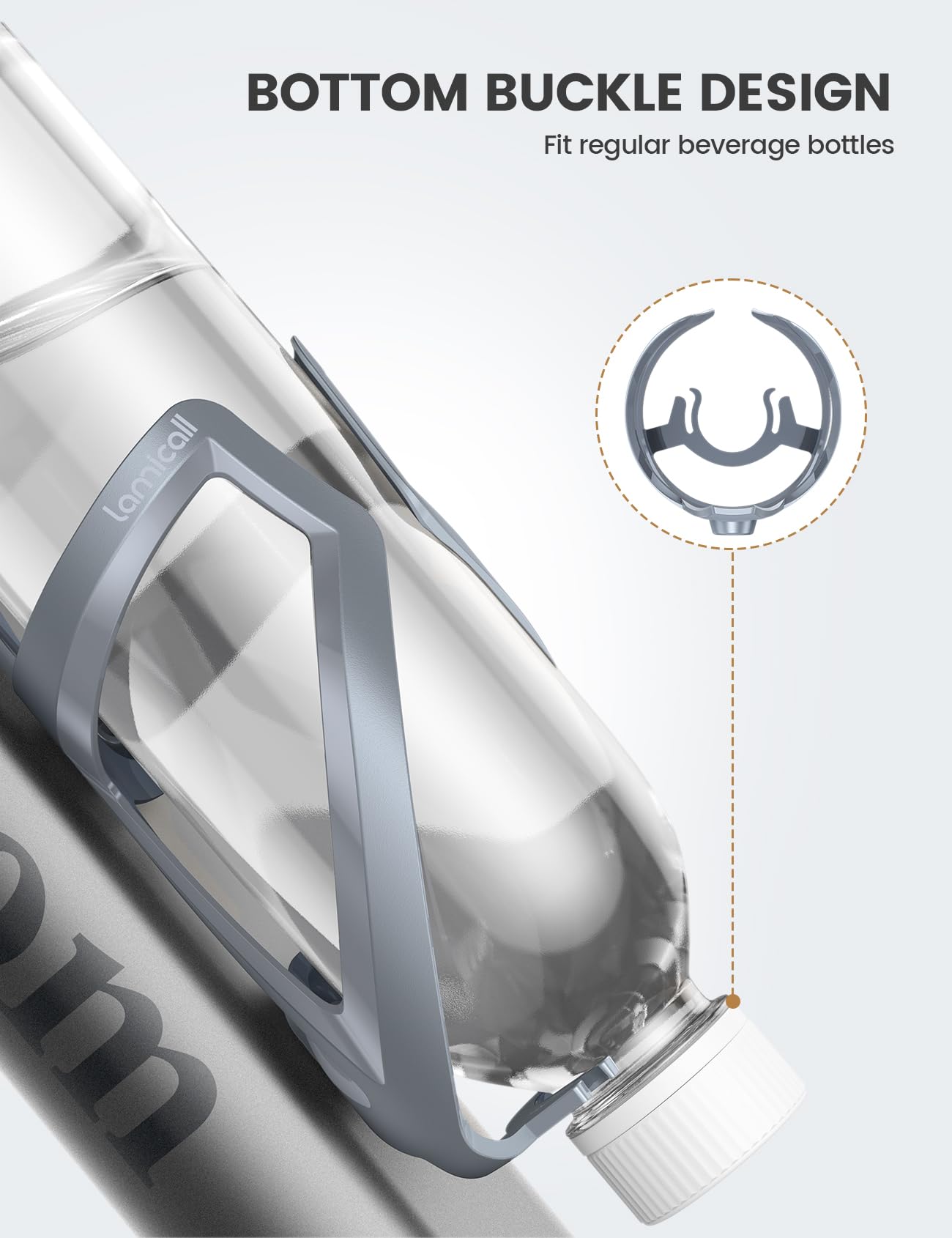 Foto 5 | Soporte Para Botella De Agua Para Bicicleta Lamicall Ultralight 35 Ml, Gris - Venta Internacional.