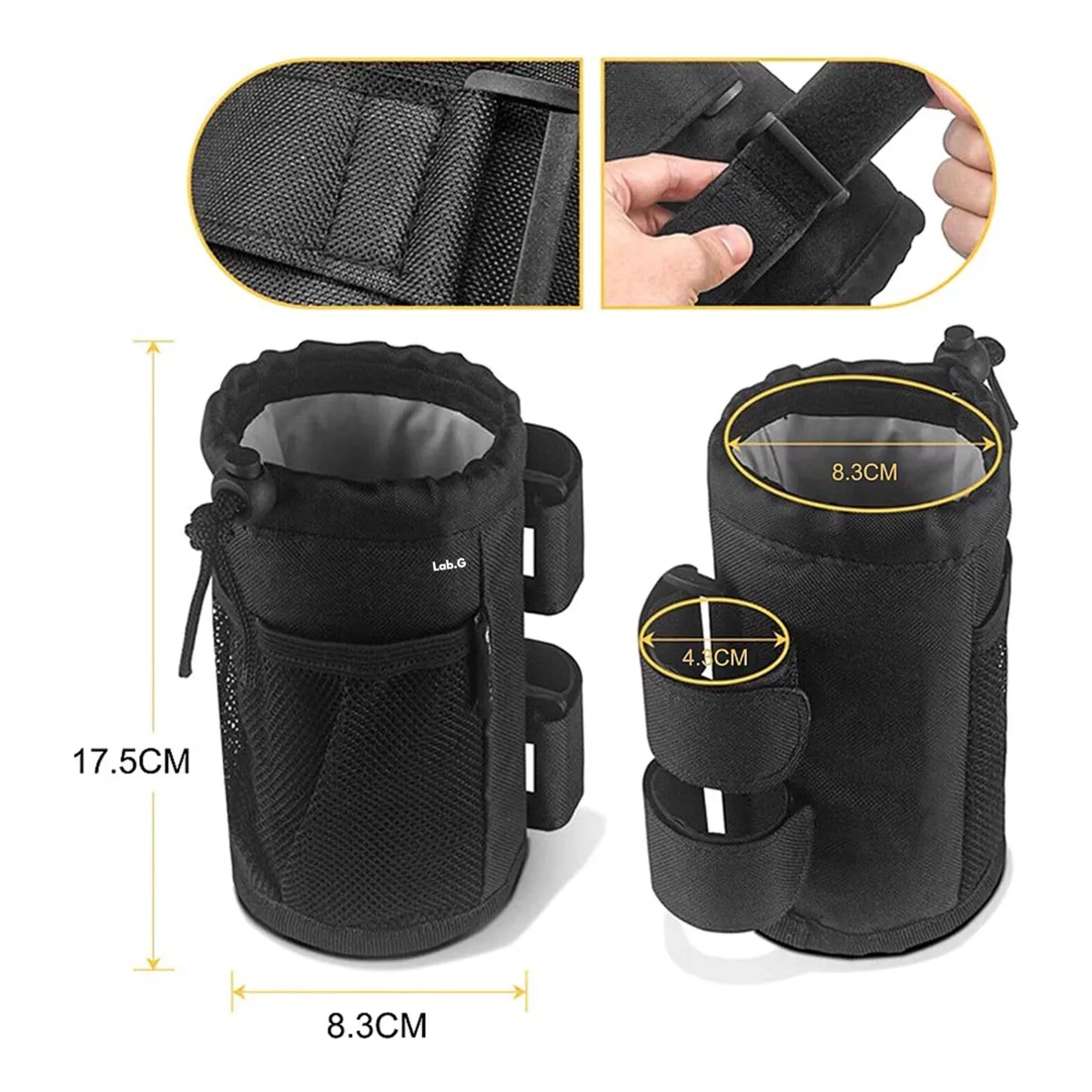 Foto 3 pulgar | Soporte Porta Vasos Botellas Motocicleta Bicicleta Carreola Lab.g Negro